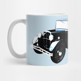 Jowett Kestrel 1930s classic car monoblock high contrast Mug